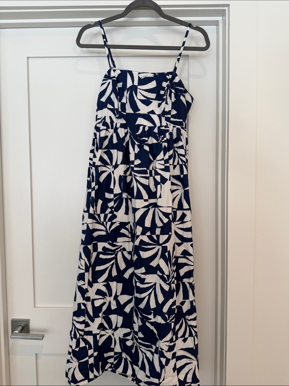 Japna Navy and White Maxi Dress